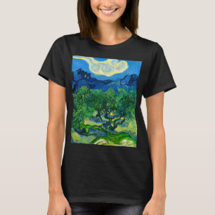 Camiseta Van Gogh Olive Trees em Paisagem Montanhosa
