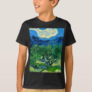 Camiseta Van Gogh Olive Trees em Paisagem Montanhosa