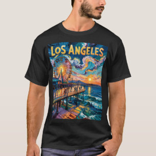 Camiseta Van Gogh Papais noeis Monica Pier Los Angeles Colo