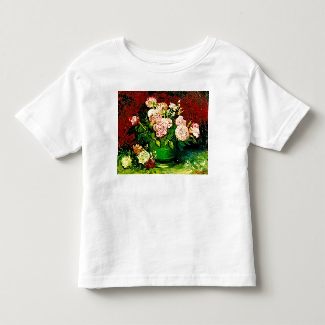 Camiseta Van Gogh Peonies e Rosas (Frente)