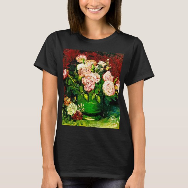 Camiseta Van Gogh Peonies e Rosas (Frente)