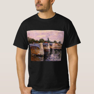 Camiseta Van Gogh Rio Sena com Pont del Grande Jette