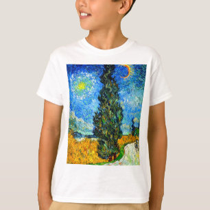 Camiseta Van Gogh Road com Cypress e Star