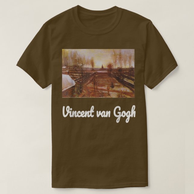 Camiseta Van Gogh Shirt The Parsonage Garden at Nuenen in t (Frente do Design)