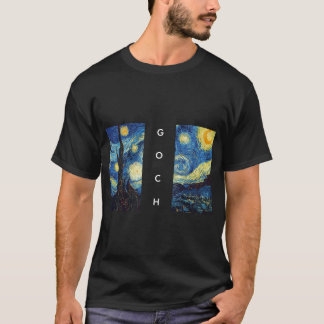 Camiseta Van Gogh Split‑Painting