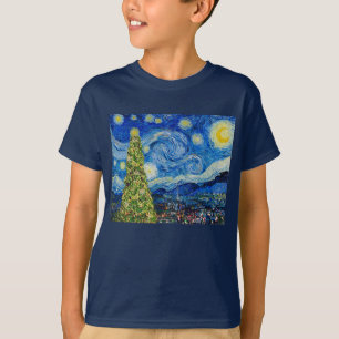 Camiseta Van Gogh Starry Night - Árvore de Natal