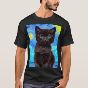 Camiseta Van Gogh Starry Night Black
