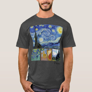 Camiseta Van Gogh Starry Night, Irises, Room with Chair, an