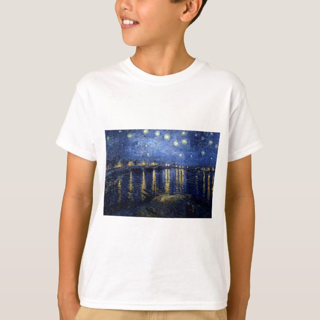 Camiseta Van Gogh Starry Night Over Rhone (Frente)
