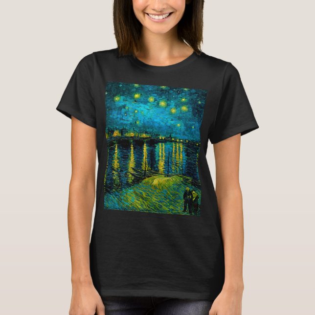 Camiseta Van Gogh Starry Night Over the Rhône (Frente)