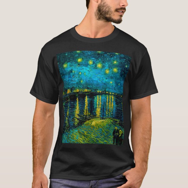 Camiseta Van Gogh Starry Night Over the Rhône (Frente)