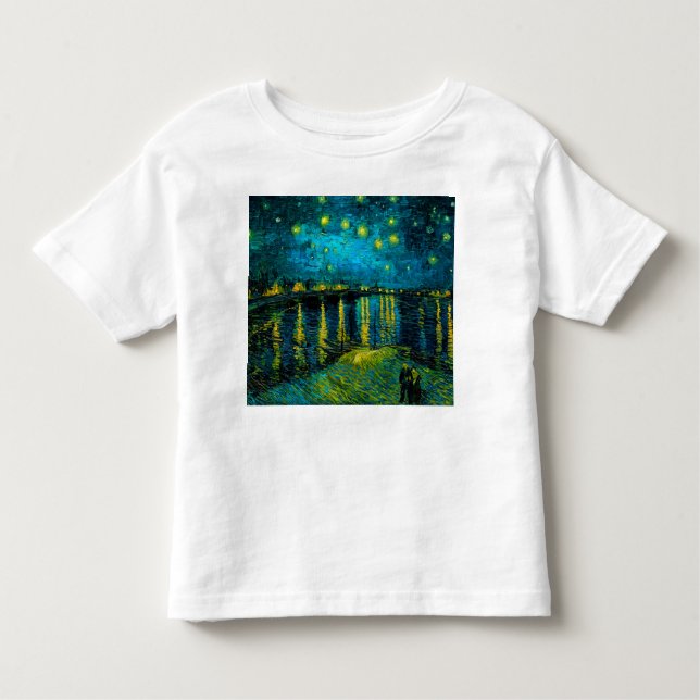 Camiseta Van Gogh Starry Night Over the Rhône (Frente)