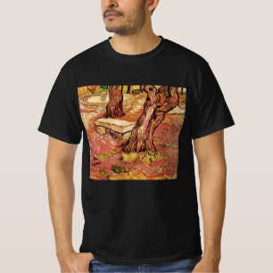 Camiseta Van Gogh Stone Bench em Jardim, Hospital Paul Rua