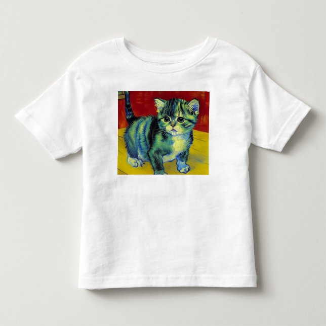 Camiseta Van Gogh Tabby Cat (Frente)