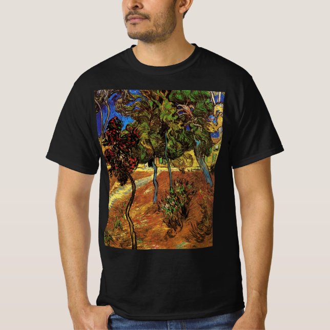Camiseta Van Gogh Trees no Jardim, Hospital Santo Paul (Frente)
