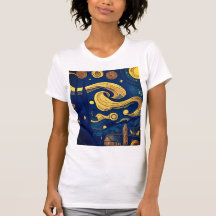 Van Gogh Tshirt, Onda Estelar Gerada por AI