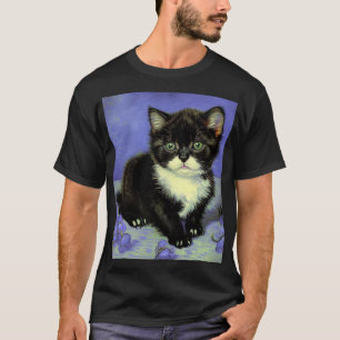 Camiseta Van Gogh Tuxedo Kitten