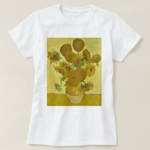Camiseta Van Gogh Vase com 15 Galeria de GirassóisHD