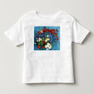 Camiseta Van Gogh Vase com Cornflower e Poppies