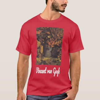 Camiseta Van Gogh Vase com Folhas de Morto Retro Vincent va