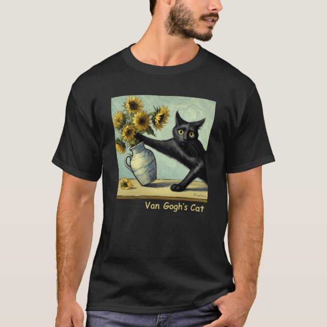 Camiseta Van Goghs Cat  friends (Frente)