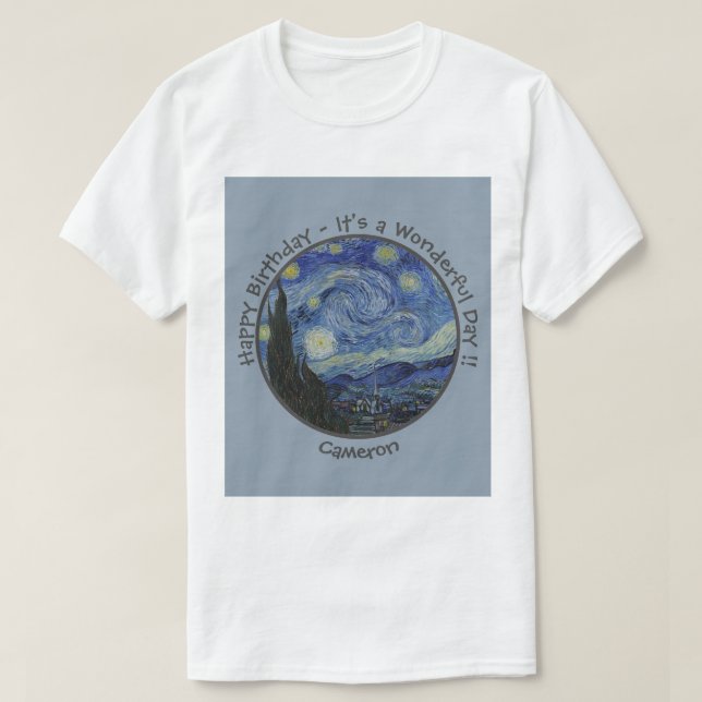 Camiseta van Gogh's The Starry Night Party Items Collection (Frente do Design)