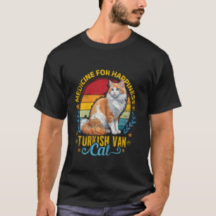 Camiseta Van Turco MEDICINA PARA FELICIDADE VAN TURCO GATO