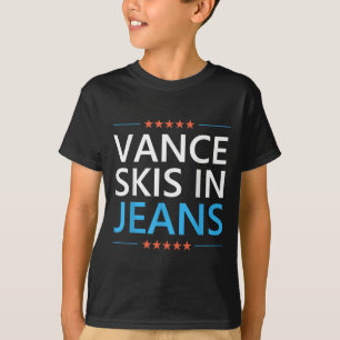 Camiseta Vance Skis Em Jeans Engraçado Esqui Jd Vance Ski Q