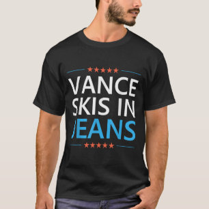 Camiseta Vance Skis Em Jeans Engraçado Esqui Jd Vance Ski Q