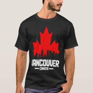 Camiseta Vancouver BC Canada Maple Leaf Canadian Flag Skyli