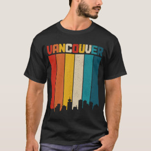 Camiseta Vancouver BC Skyline Vintage Retro Canadá