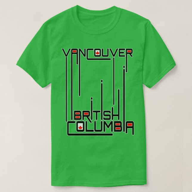 Camiseta Vancouver British Columbia Canada Flag (Frente do Design)