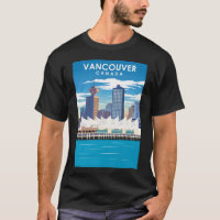 Vancouver Canada Vintage Poster de viagens mínimo