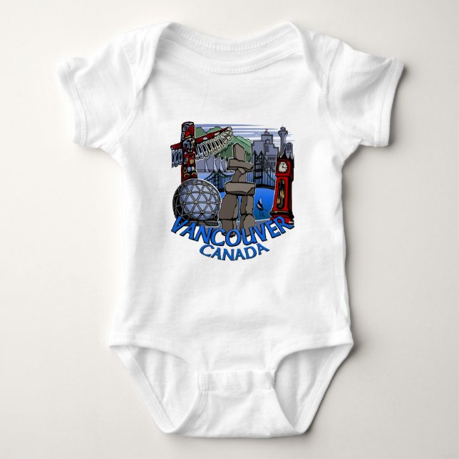 Camiseta Vancouver Souvenir Baby One Piece / Jumper (Frente)