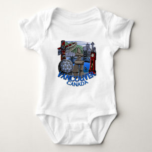 Camiseta Vancouver Souvenir Bebê Um Pedaço / Jumper