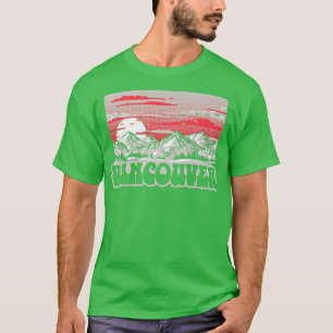 Camiseta Vancouver Vintage 80 Montanhas Gráfico Retroativo