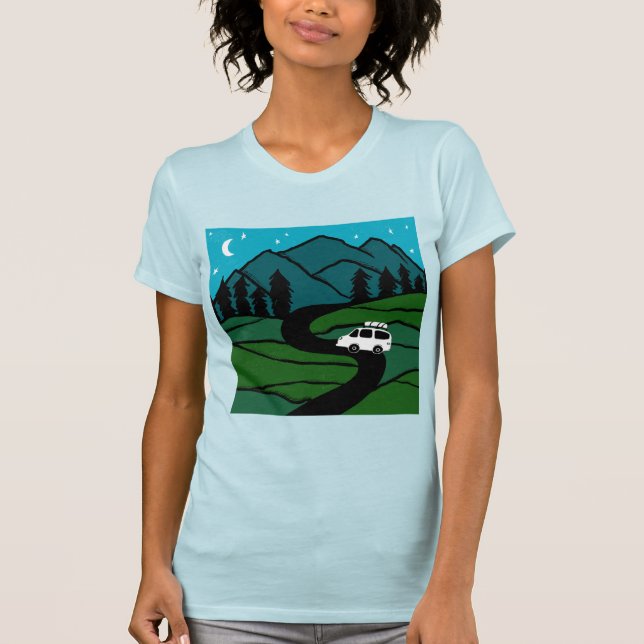 Camiseta VANLIFE Trees Forest Mountain Explore Aventura (Frente)