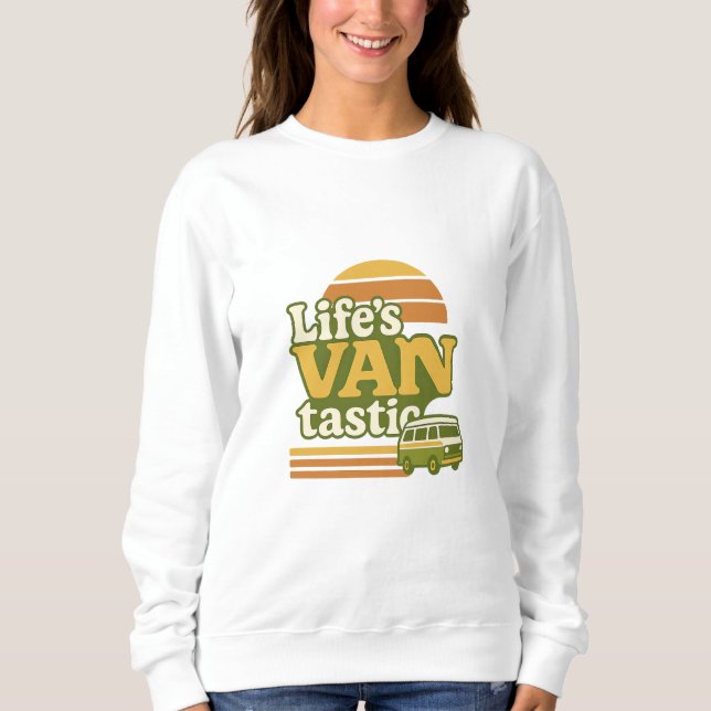 Camiseta VANtastic Retro 70s Van Graphic da vida (Frente)