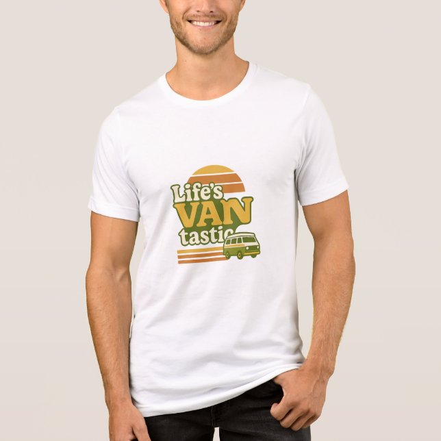 Camiseta VANtastic Retro 70s Van Graphic da vida (Frente)