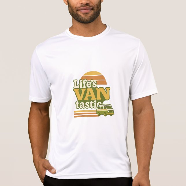 Camiseta VANtastic Retro 70s Van Graphic da vida (Frente)