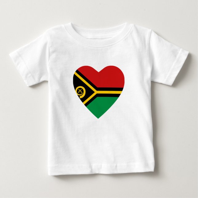 Camiseta Vanuatu Flag Heart-Shirt (Frente)