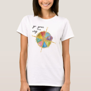 Camiseta Vão suas próprias citações da maneira com comp