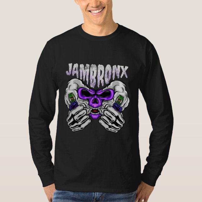 Camiseta vape de crânio fumaça (Frente)