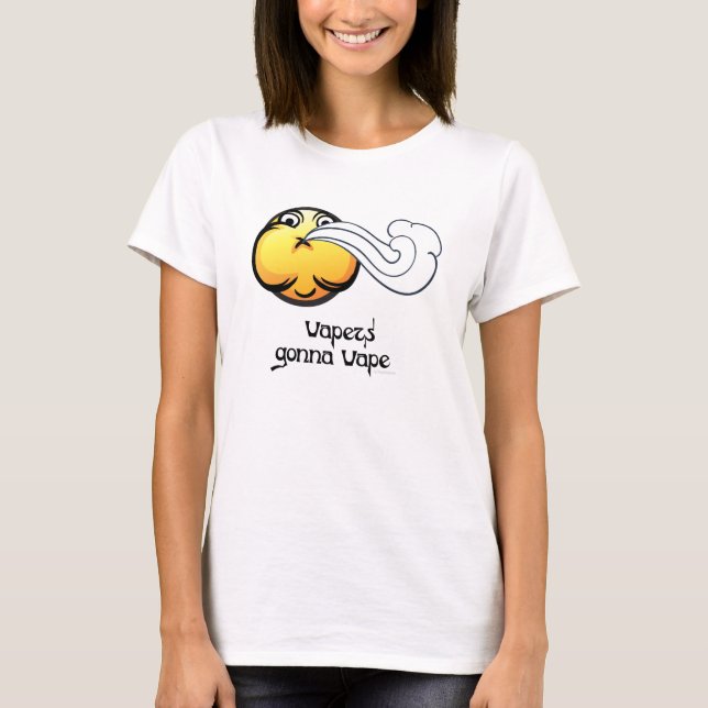 Camiseta Vape | Vapers Gonna Vape Smilie por VapeGoat (Frente)