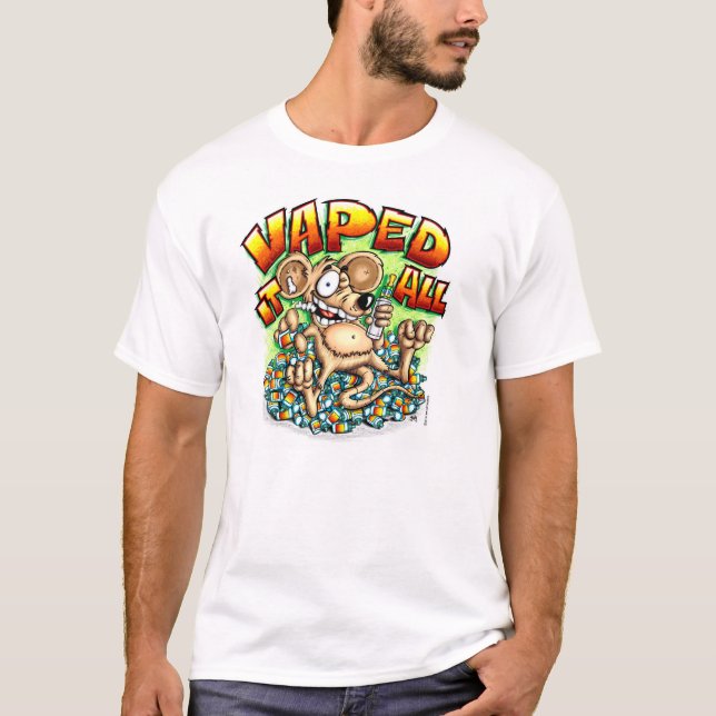 Camiseta Vaped ele todo (rato de Vaping) (Frente)