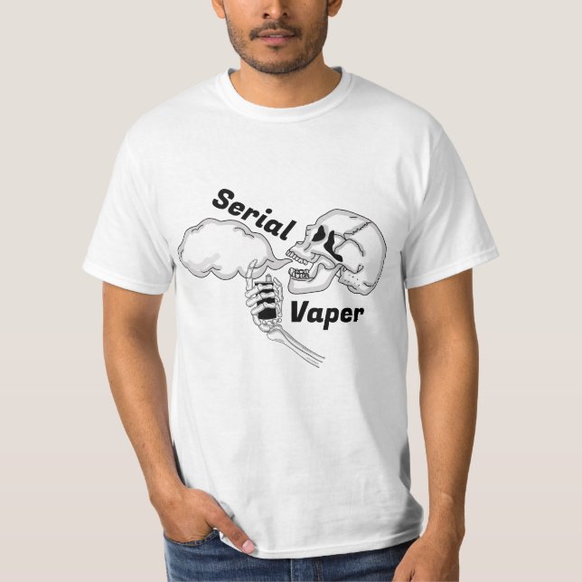 Camiseta Vaper serial | Caveira e Ossos (Frente)