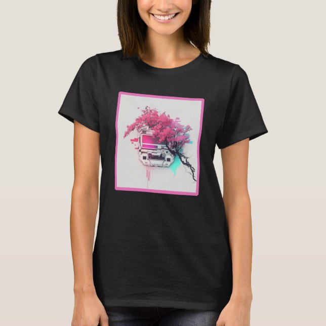 Camiseta Vaperwave Aestésico Sintonização Retrowave 8 (Frente)