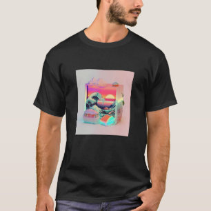 Camiseta Vaperwave Aestético Glitz Sushi Retrowave Synthwa