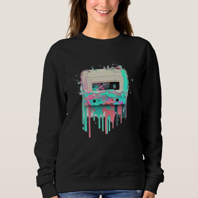 Camiseta Vaperwave Aesthetic Glitch Cassette Tape Retrowave (Frente)