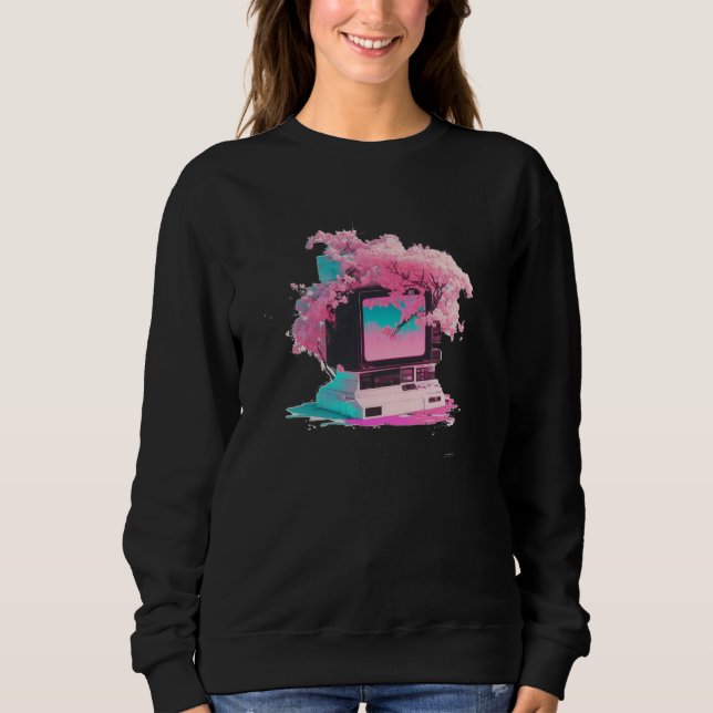 Camiseta Vaperwave Aesthetic Glitch Retrowave Synthwave  5 (Frente)